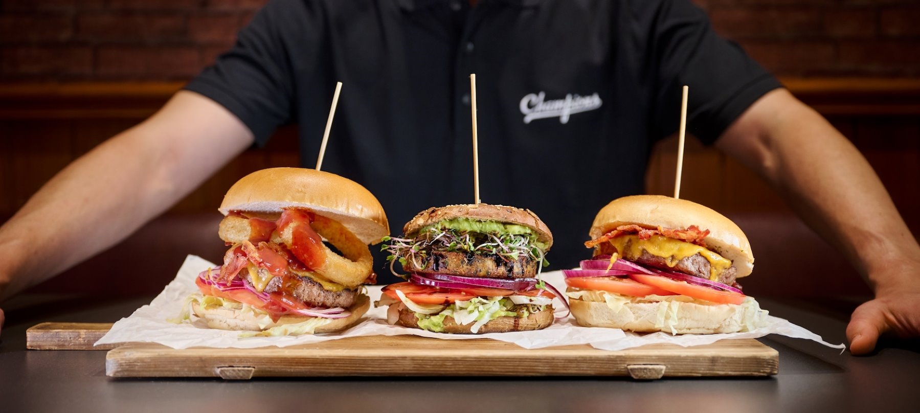 burger selection in the Champions Leipzig